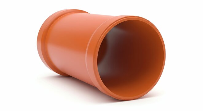 orange wide long sewer pipe tube network creating a stack pattern