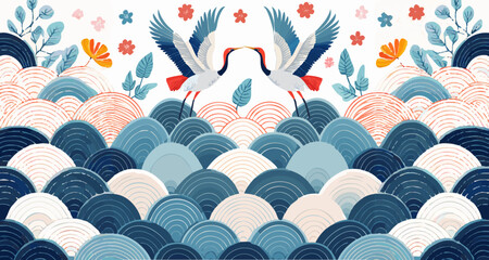 seamless pattern with red and white stripes