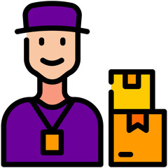 courier filled line icon