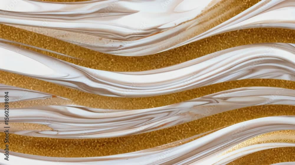 Poster dynamic swirls of white and gold create an elegant and luxurious design suitable for various artisti