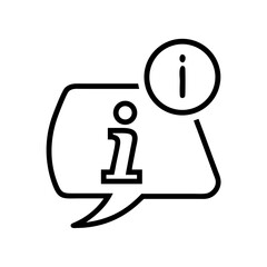 Information icon in speech bubble with additional info symbol  