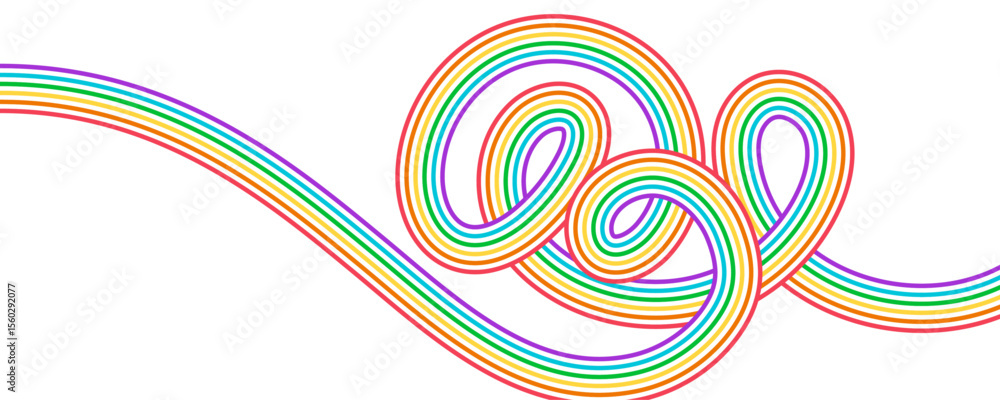 Aufkleber abstract white background with color waves. vector
