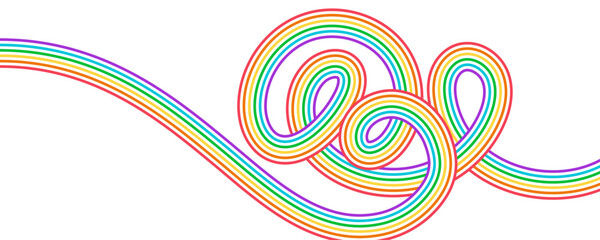 Abstract White Background with Color Waves.  Vector