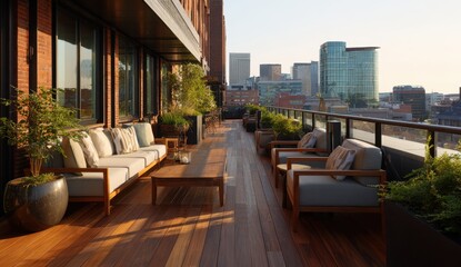 Sun-drenched Rooftop Oasis: Urban Luxury and Tranquil Escape