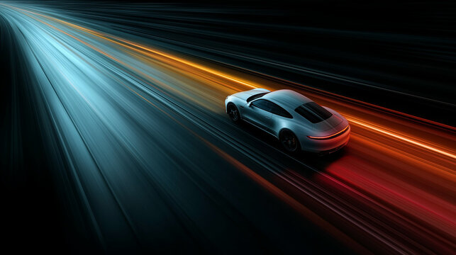 Futuristic self-driving car concept