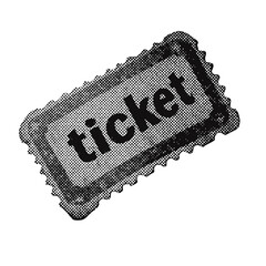 Obraz na płótnie Canvas show ticket halftone grunge vector design element