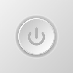 On and off button neomorphism style with shadow isolated on gradient background