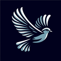 Obraz premium Flying Bird in Motion SVG Logo