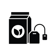 tea bag icon vector design template simple and clean