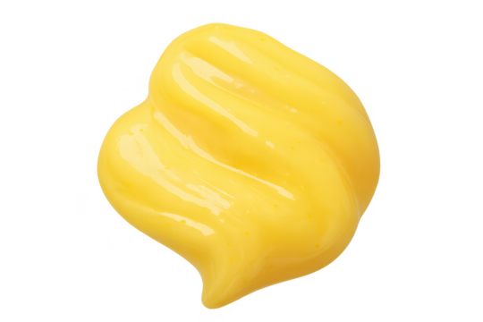 Delicious yellow creamy swirl isolated on a clean transparent background