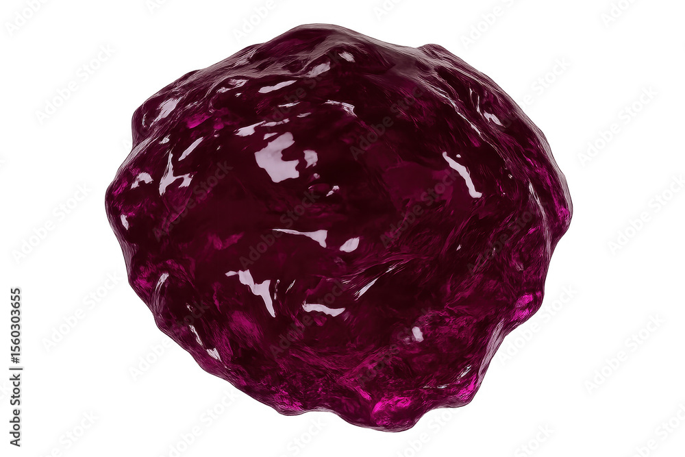 Poster abstract magenta cell or viscous blob isolated on a transparent background