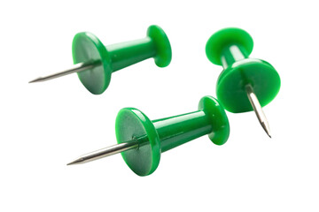 Green push pins PNG Image