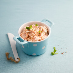 Traditional salmon rillettes