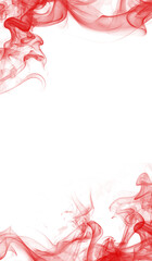 Obraz premium Abstract vibrant red smoke (fog, misty) texture on transparent background. Design element.