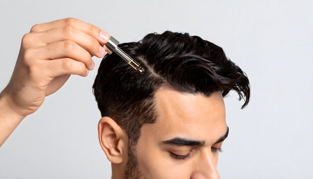 Men's Grooming Hair Serum Use
