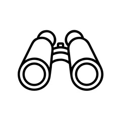 binoculars on white background