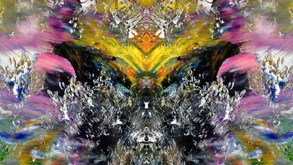 Abstract art background . Hand painting artwork on canvas .