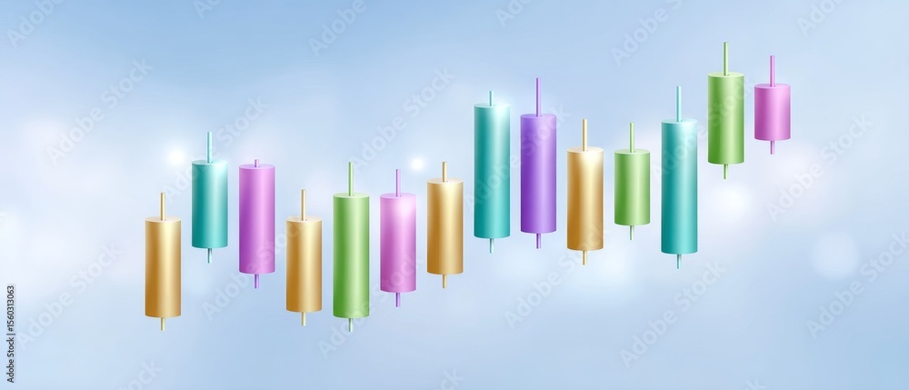 Poster analyzing currency market trends with high-tech visualizations financial sector digital graphics abs