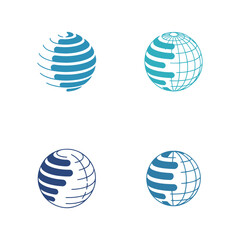 Unique globe logo Modern and minimalist vector and abstract logo
