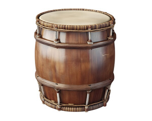 Fototapeta premium realistic Latin-Asian fusion drum mockup, front view with hybrid design, isolated on transparent background
