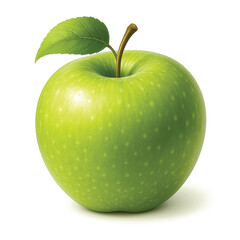 green apple isolated on white