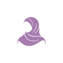 Obraz premium Unique hijab logo Modern and minimalist vector and abstract logo