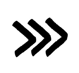Arrow vector hand drawn grunge line.