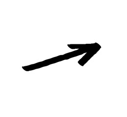 Arrow vector hand drawn grunge line.