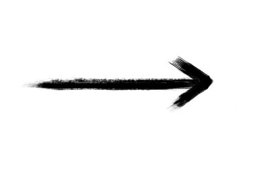 Arrow vector hand drawn grunge line.