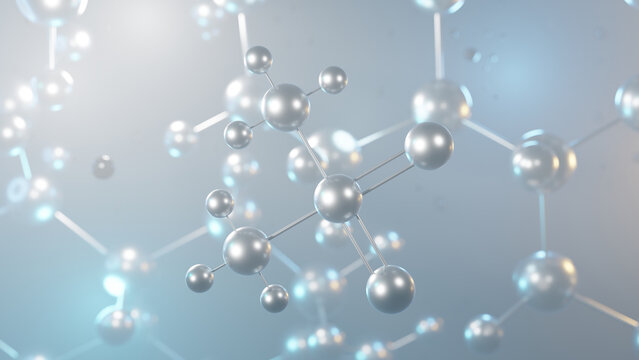 methylsulfonylmethane molecular structure, 3d model molecule, sulfones structural chemical formula view from a microscope