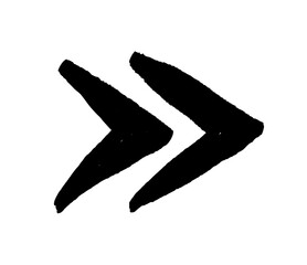 Arrow vector hand drawn line.