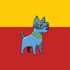 vector illustration of a cartoon dog