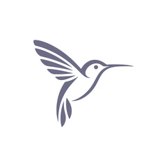Obraz premium Unique humming bird logo Modern and minimalist vector and abstract logo