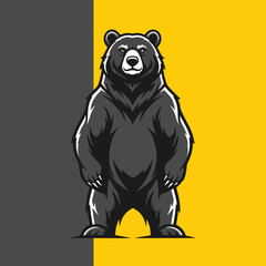 bear in a black suit