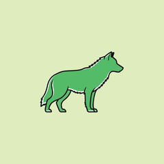 vector illustration of a wolf