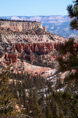 Dazzling view of Bryce Canyon from a high slope