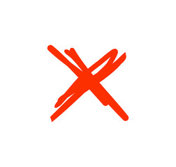 Underline cross mark scribbles graphic design