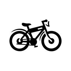 Fototapeta premium Silhouette of a bicycle with seat and handlebars seen
