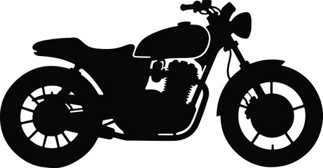 Motorcycle silhouette, Chopper motorcycle silhouette vector, motorcycle icon, motorcycle silhouette vector illustration on white background