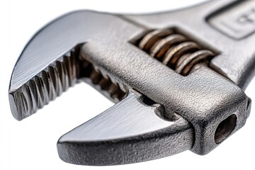 Adjustable wrench close-up