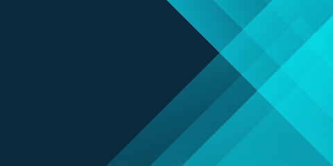 Abstract wide banner background with blue geometric shapes. Modern geometric square overlay layer. eps 10