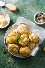Homemade cheese cookies with herbs