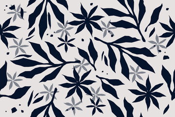 Organic abstract flowers shapes floral pattern. seamless pattern. floral print. botanical background. boho style
