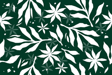 Organic abstract flowers shapes floral pattern. seamless pattern. floral print. botanical background. boho style