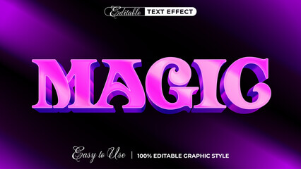 3d magic text style effect template editable text effect