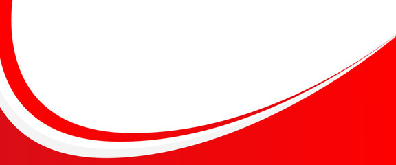 Naklejka premium Vector red line background curve element with white space for text and message design, overlapping layers. Eps10