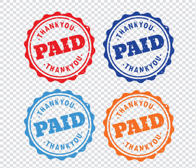 paid stamp vector