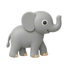 Fototapeta premium 3D Elephant Emoji Icon 