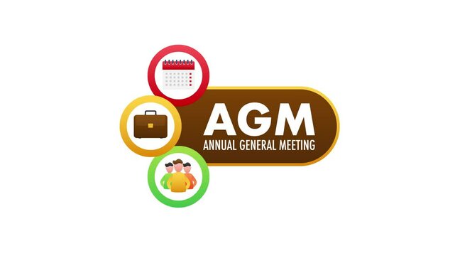 Creative Animation Highlighting Annual General Meeting Concept