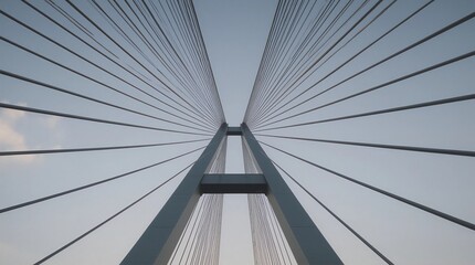 the cable stayed bridge closeup